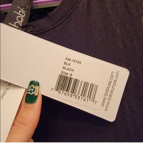 Bobi Tank Top Tunic with Front Slit & Back Opening Black Size Small NWT - Picture 11 of 15